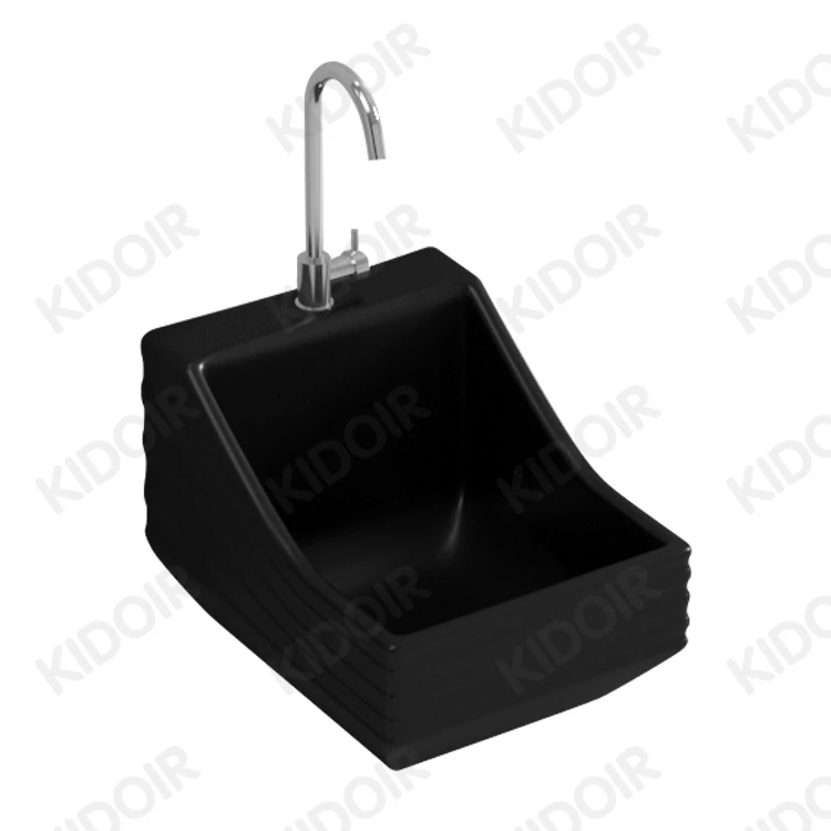 Matte black wudhu sink Matte black wudhu sink