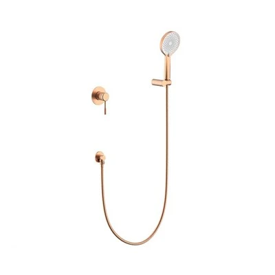 Ensemble de douche en or rose brossé