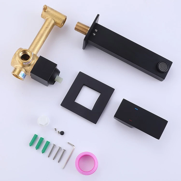 Square Matte Black Basin Mixer high quality